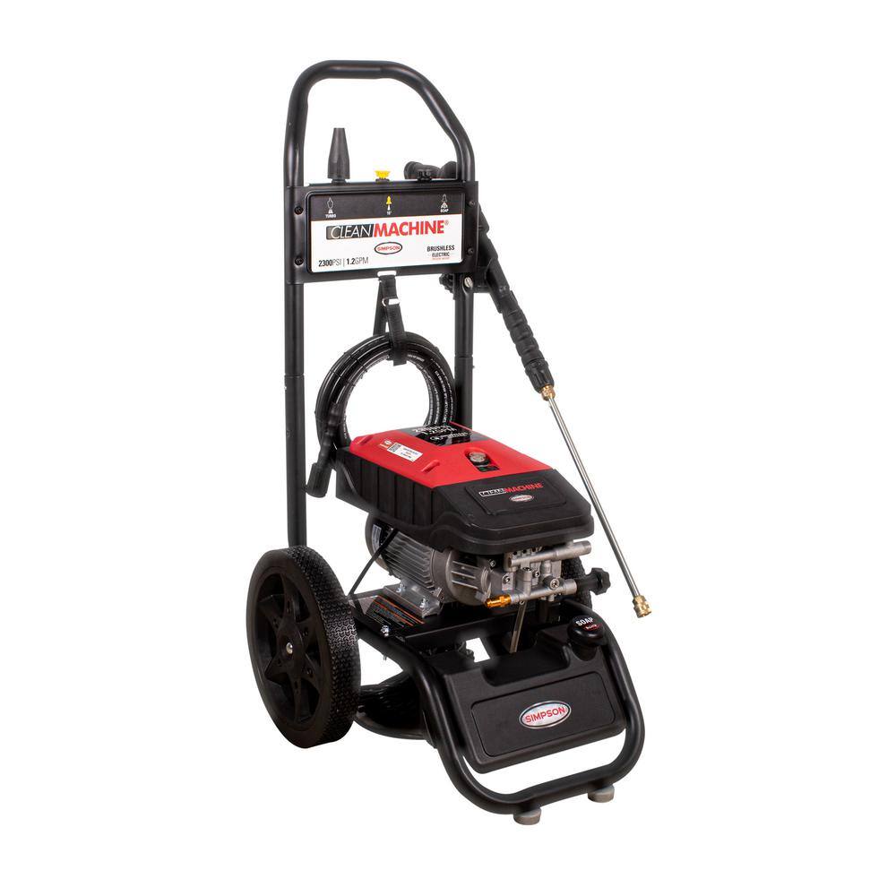 SIMPSON Clean Machine 2300 PSI 1.2 GPM Electric Cold Water Pressure Washer with Hassle-Free Brushless Electric Motor CM60976-S