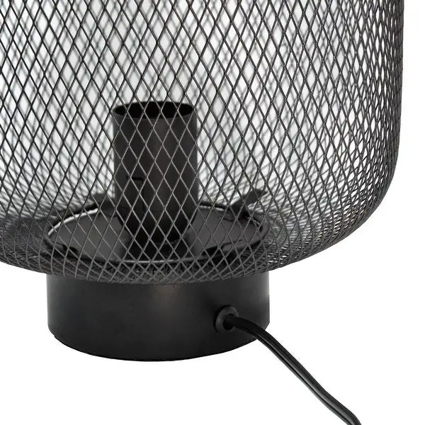 Simple Designs Metal Mesh Industrial Table Lamp - 8.5