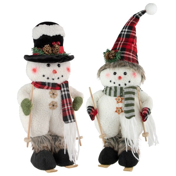 Winter Skiing Snowmen Christmas Figures