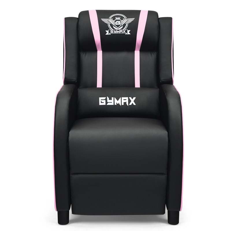 Massage Gaming Recliner Chair with Footrest, Racing Style Gaming Sofa, Lounge Sofa, PU Leather Single Sofa, Home Theater Seat