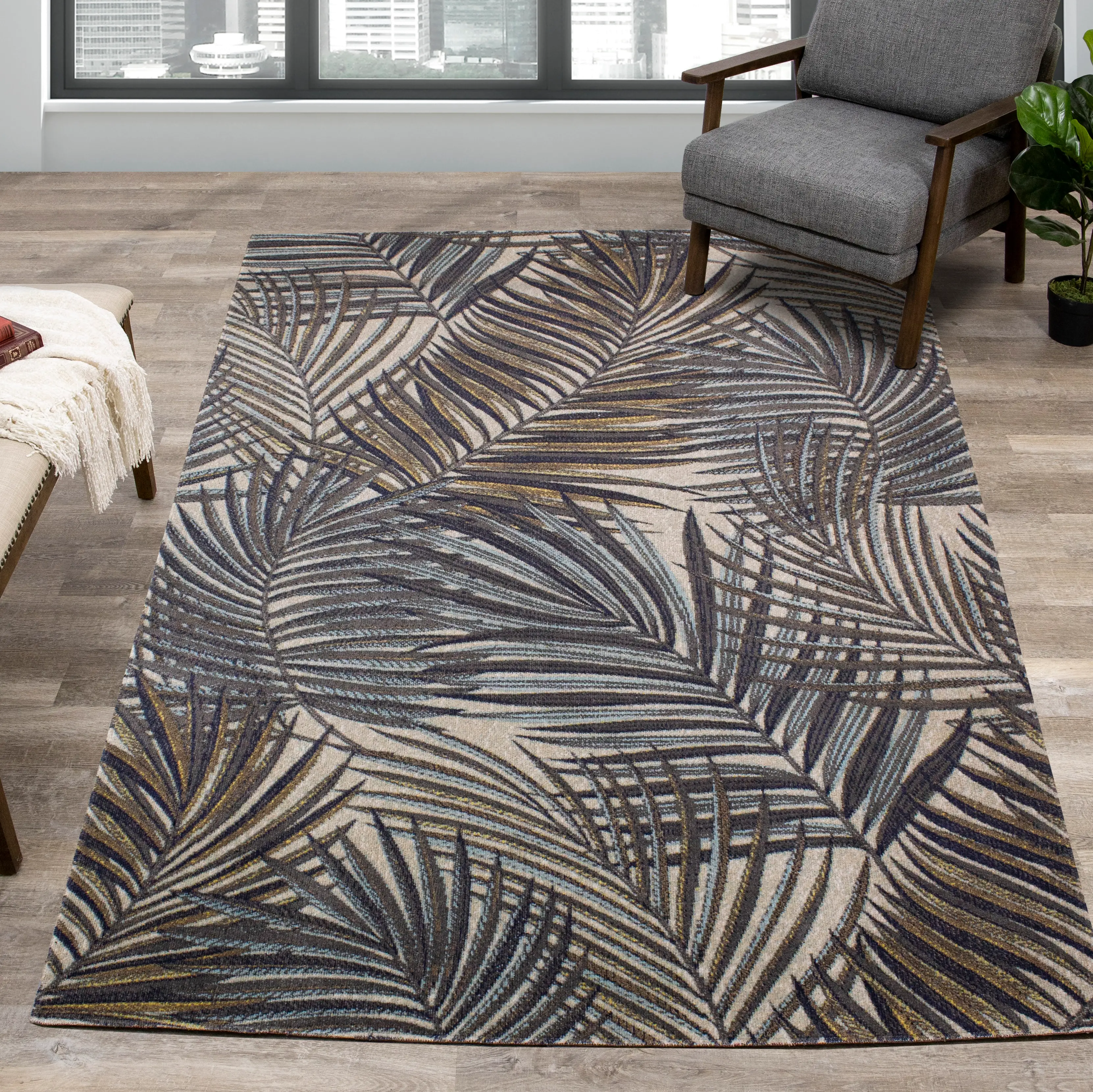 Sara 8' x 11' Island Botanical Area Rug