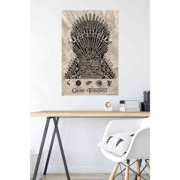 Trends International Game Of Thrones Iron Throne Unframed Wall Poster Prints