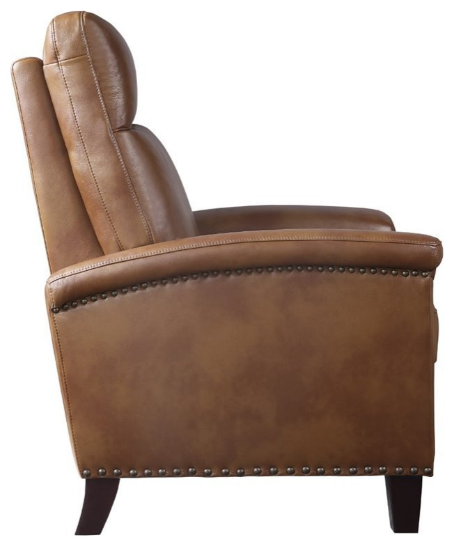 Home Square 2 Piece Faux Leather Press Back Recliner Set in Brown   Transitional   Recliner Chairs   by Homesquare  Houzz