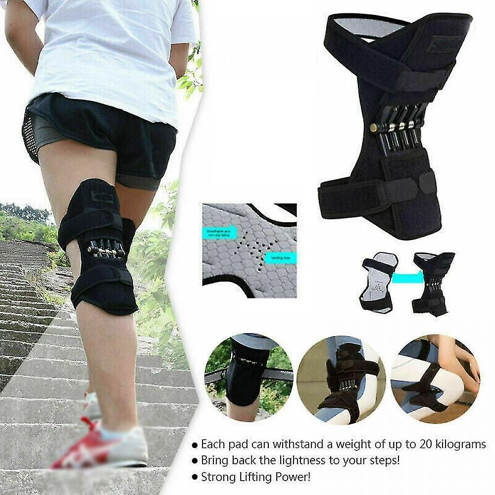 Miman Knee Brace Joint Support Knee Booster Rebound Spring Force Knee Protection Pad