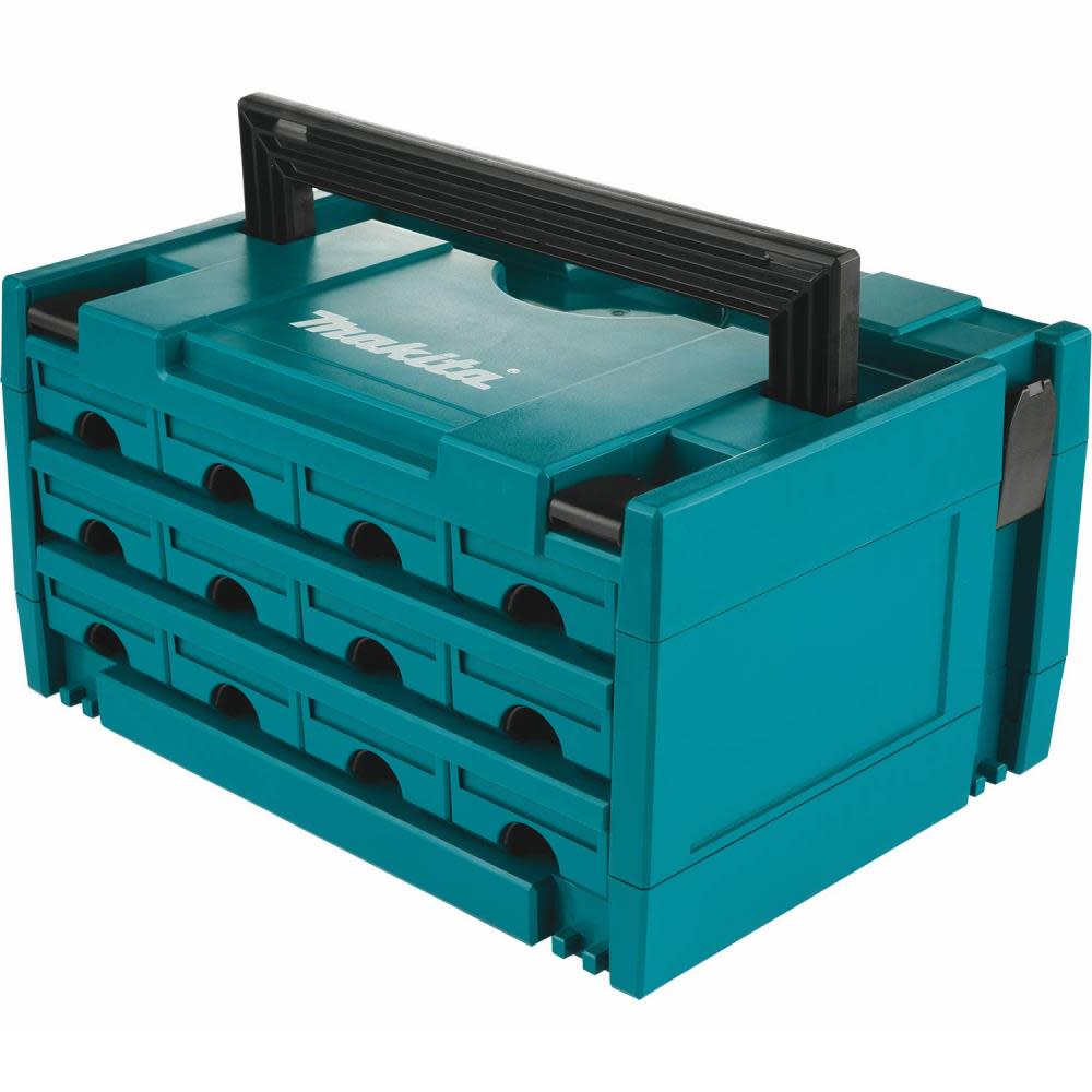 Makita MAKPAC 12 Drawer Interlocking Case 8 1/2 x 15 1/2 x 11 5/8 ;