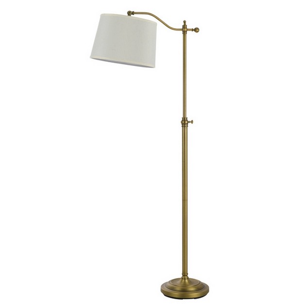 X 62 5 quot Adjustable Height Wilmington Metal Floor Lamp Antique Brass Cal Lighting