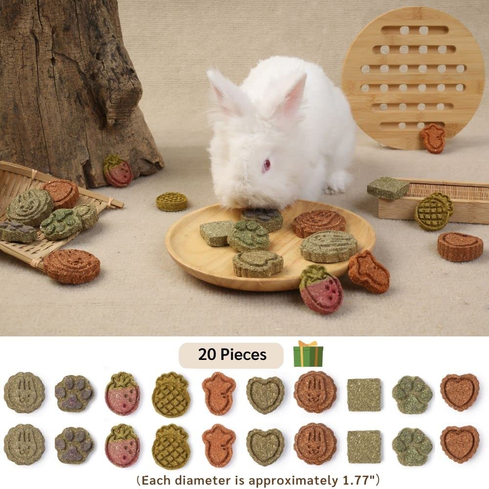 JanYoo 20 Pcs Guinea Pig Toys Bunny Chew Toys Rabbit Treats and Chews for Bunnies Hamster Chinchillas Small Animals Teeth