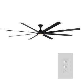 Modern Forms Hydra 120 in. 3000K Integrated LED IndoorOutdoor Matte Black Smart Ceiling Fan with Light Kit and Wall Control FR-W1805-120L-MB