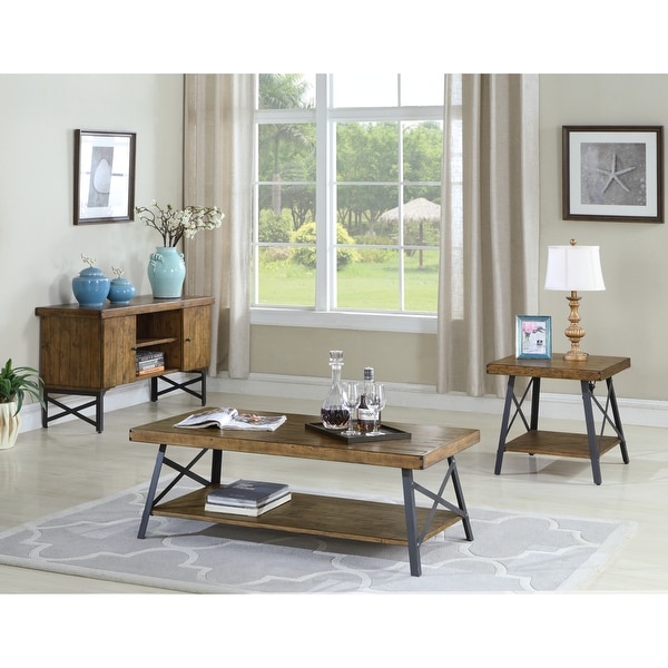 Carbon Loft Oliver Modern Rustic Wood End Table