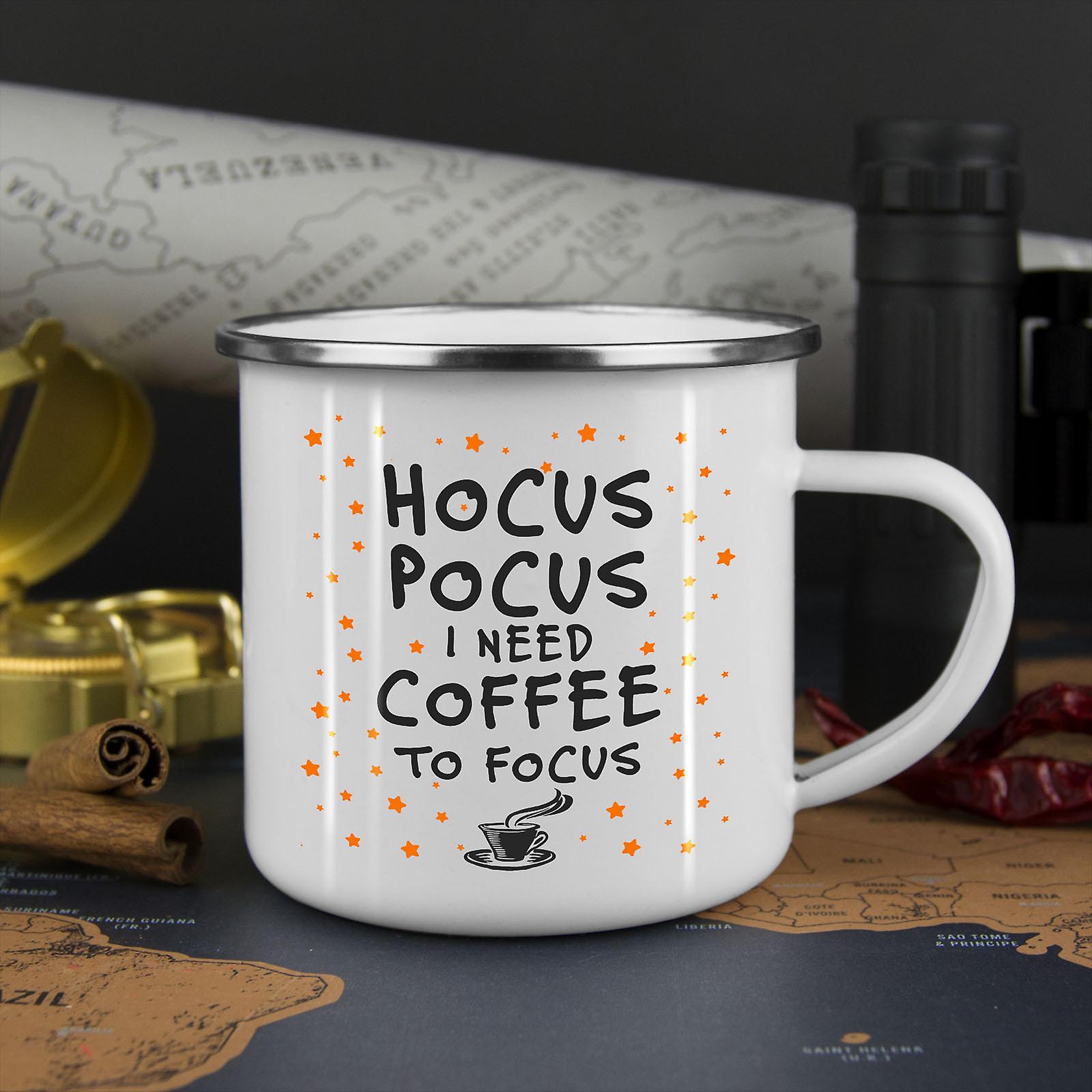 Hocus Magic Coffee NEW WhiteTea Coffee Enamel Mug10 oz | Wellcoda