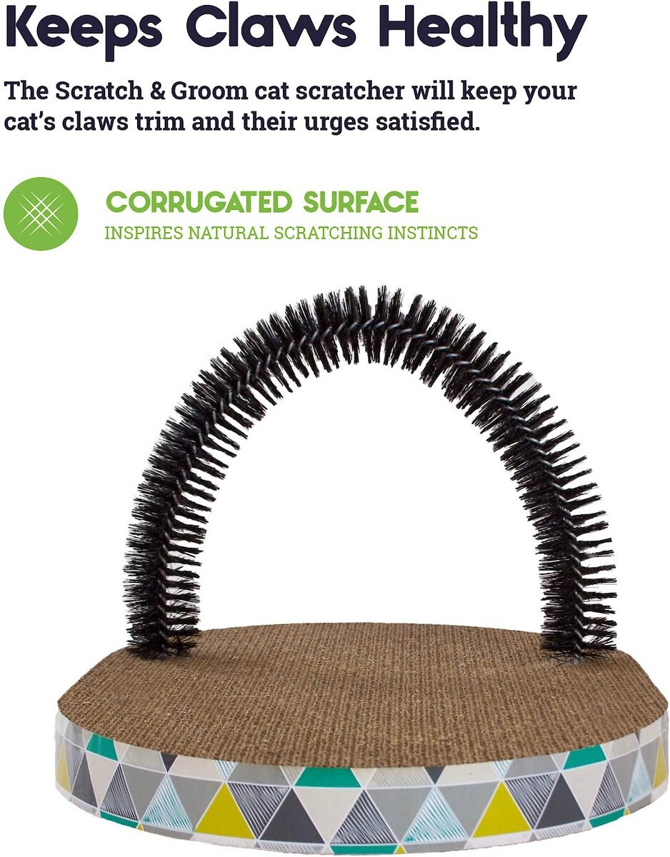 Petstages Scratch and Groom Scratch Pad and Grooming Brush Cat Toy