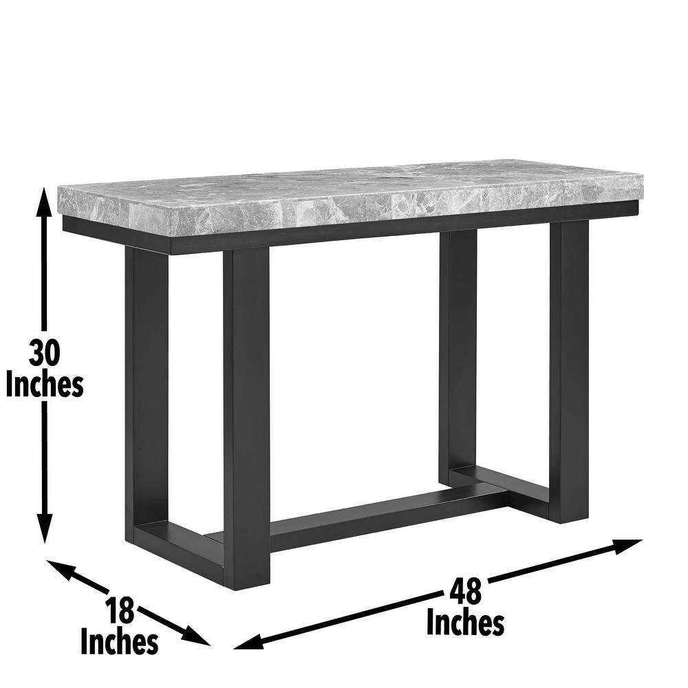 The Gray Barn Ludlow Gray Marble Sofa Table