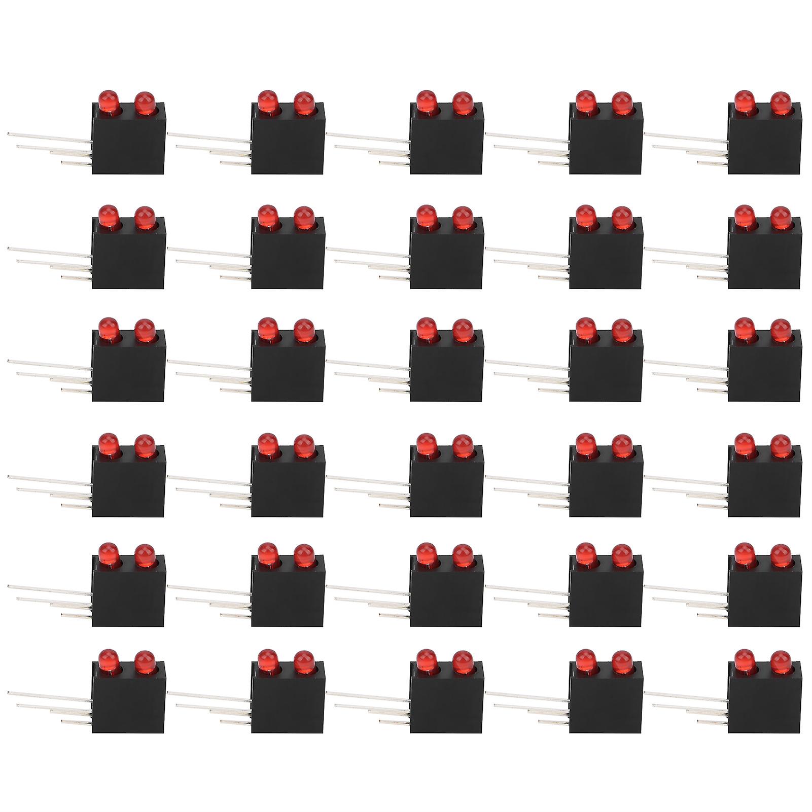 100pcs 3mm Light Holder Dual Hole Led Diode Lamp With Base Industrial Indicator Accessoriesred Light