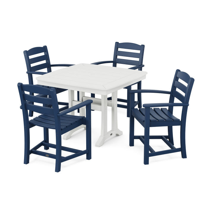 Polywood La Casa Café 5-Piece Dining Set with Trestle Legs PWS971-1