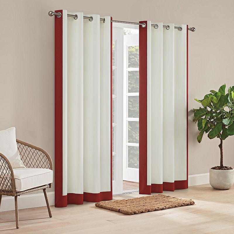 Waverly Hampton Indoor/Outdoor Border Window Curtain