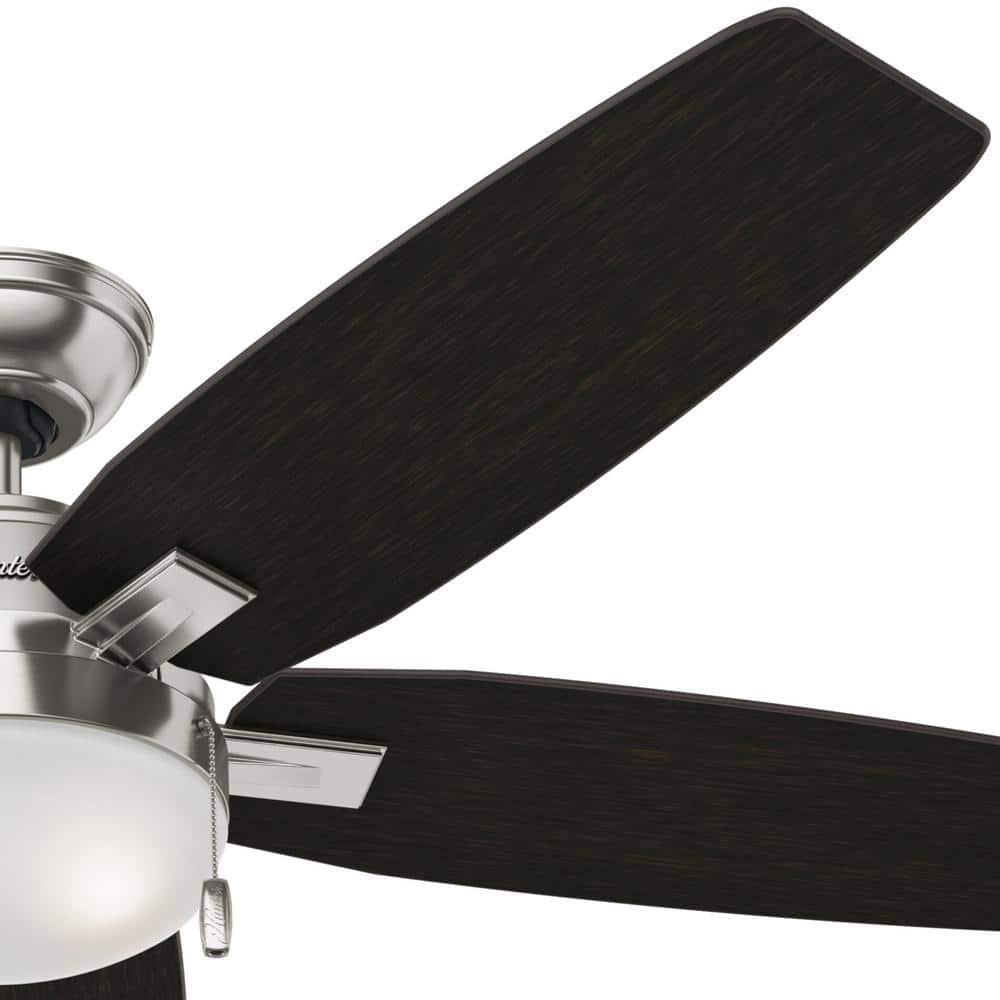 Hunter Antero 54 in LED Indoor Brushed Nickel Ceiling Fan with Light