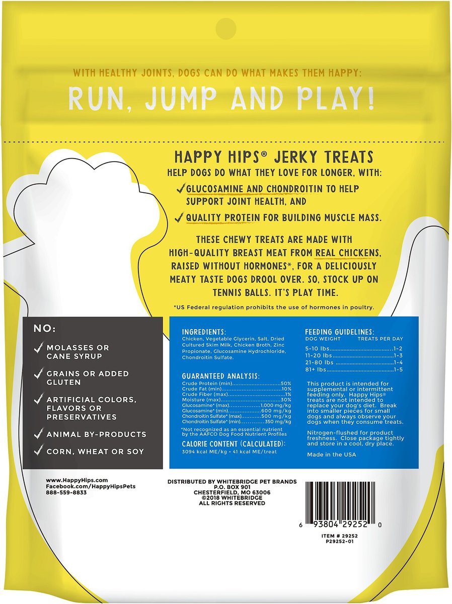 Happy Hips Jerky Chicken Recipe Grain-Free Dog Treats