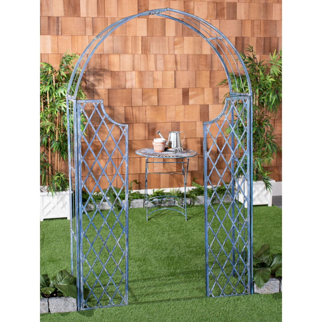 SAFAVIEH Outdoor Collection Jaida Arbor Antique Blue