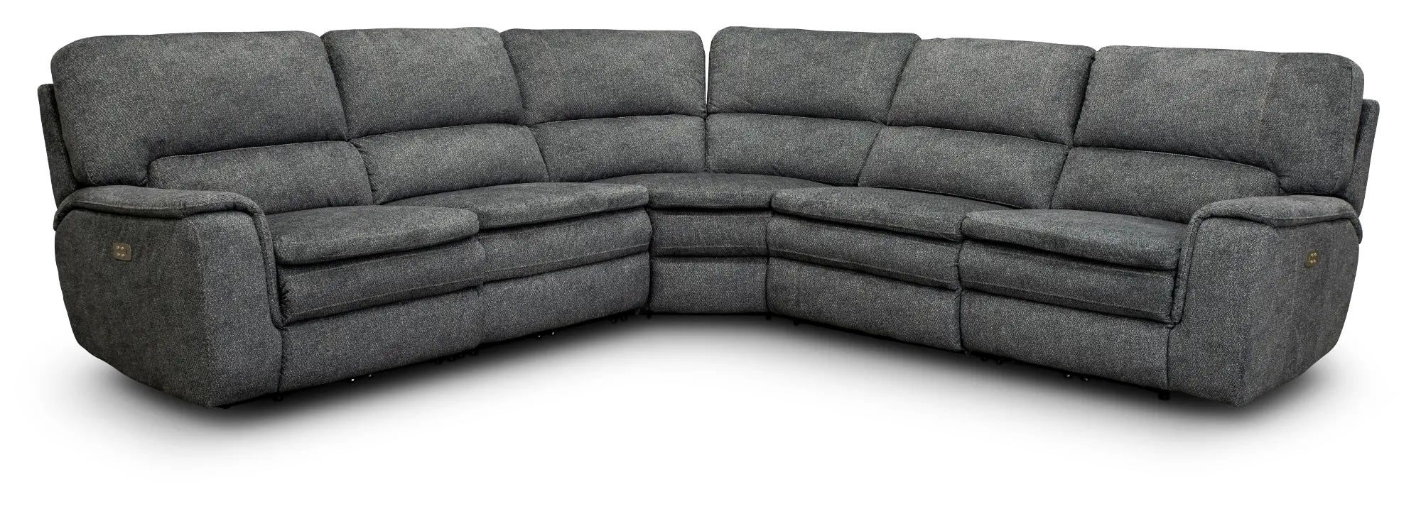 Casey Indigo 5 Piece Power Reclining Sectional