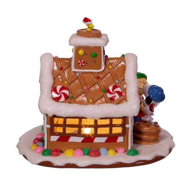 Kurt Adler Peanuts Battery operated Led Gingerbread House Table Piece