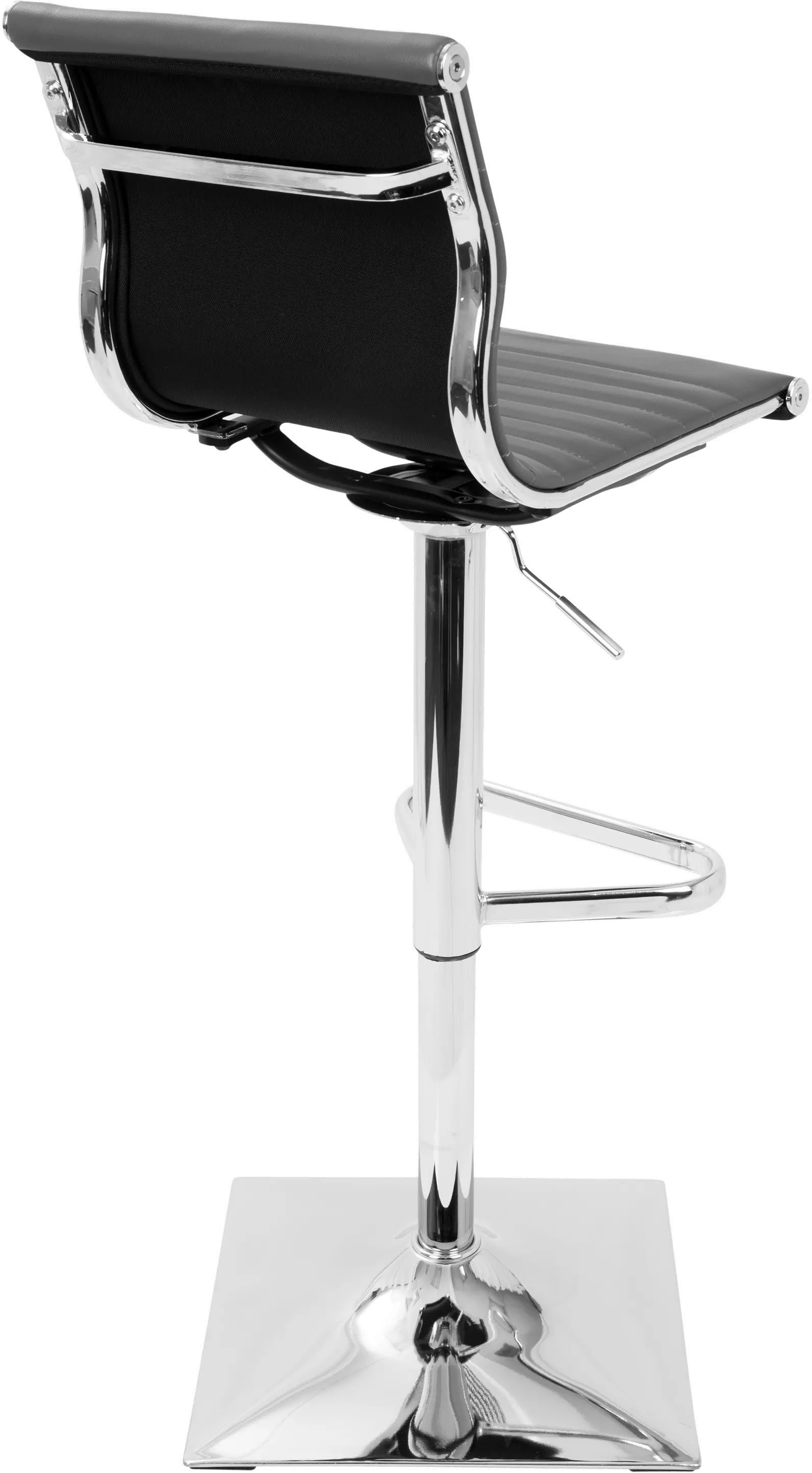 Master Contemporary Gray and Chrome Adjustable Bar Stool