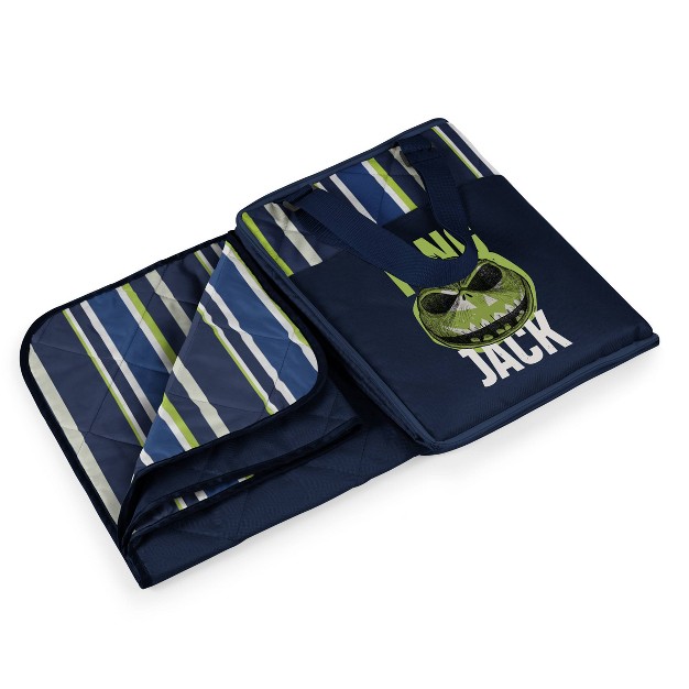 Picnic Time Nightmare Before Christmas Vista Outdoor Picnic Blanket amp Tote Blue Stripe