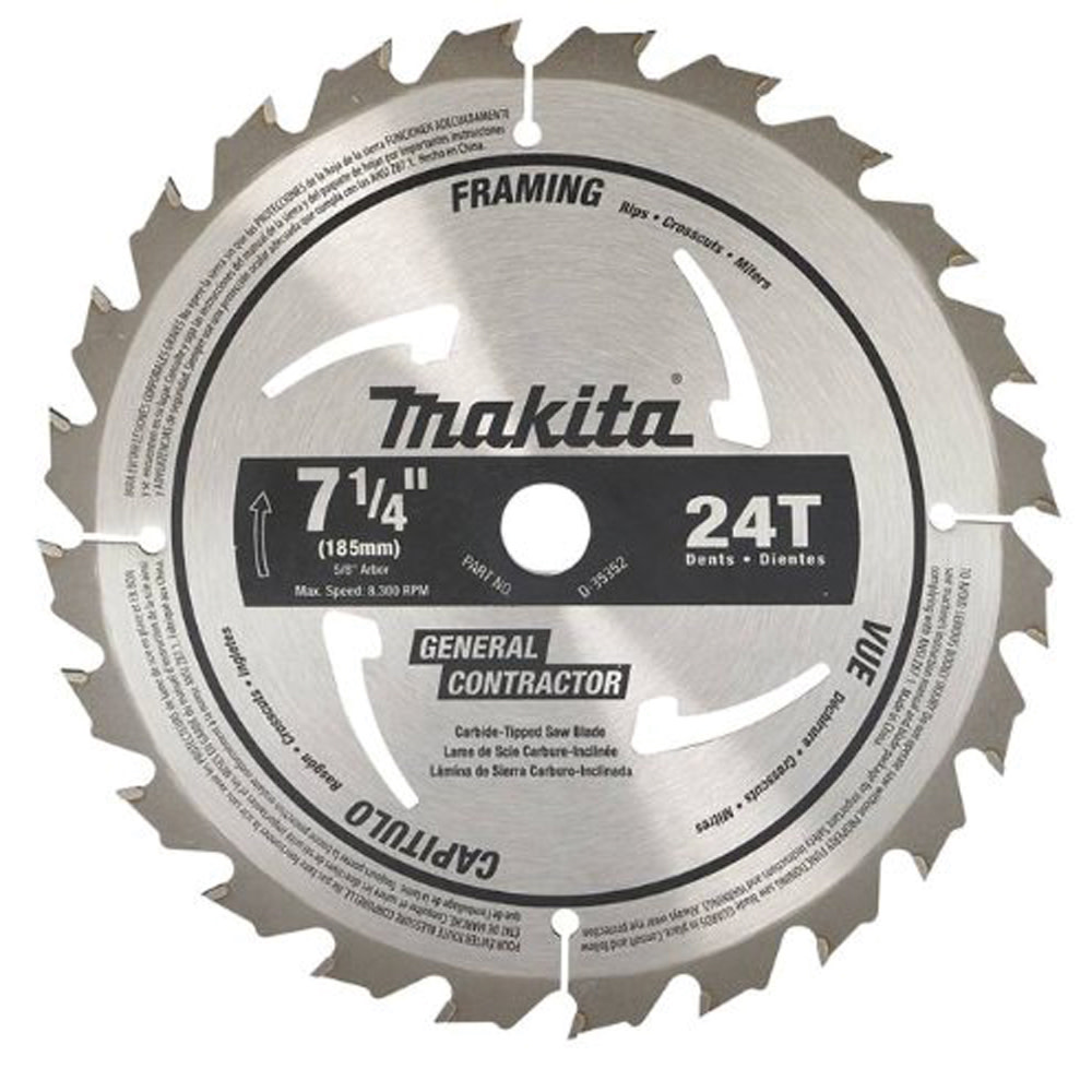 Makita 7-1/4 in. 24T General Purpose Framing Blade 10pk D-45989-10 from Makita