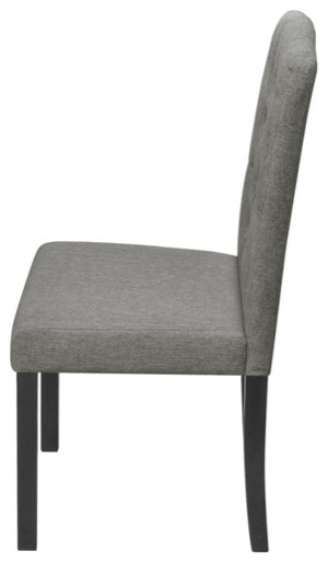 vidaXL Chair 4 Pcs Kitchen Seating Dining Chair Banquette Seat Gray Fabric   Transitional   Dining Chairs   by vidaXL LLC  Houzz