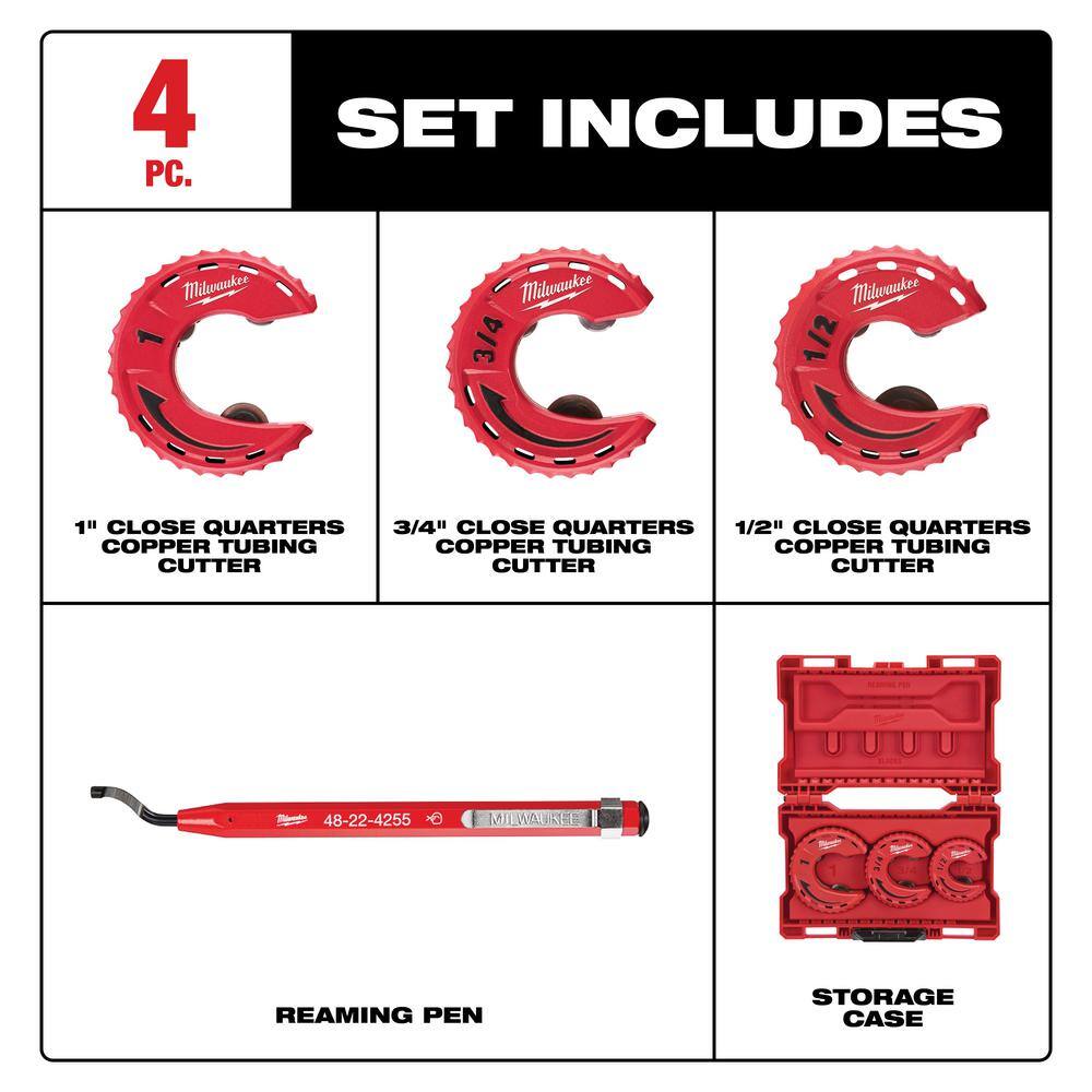 MW Close Quarters Tubing Cutter Set with Reaming Pen 48-22-4263-48-22-4255