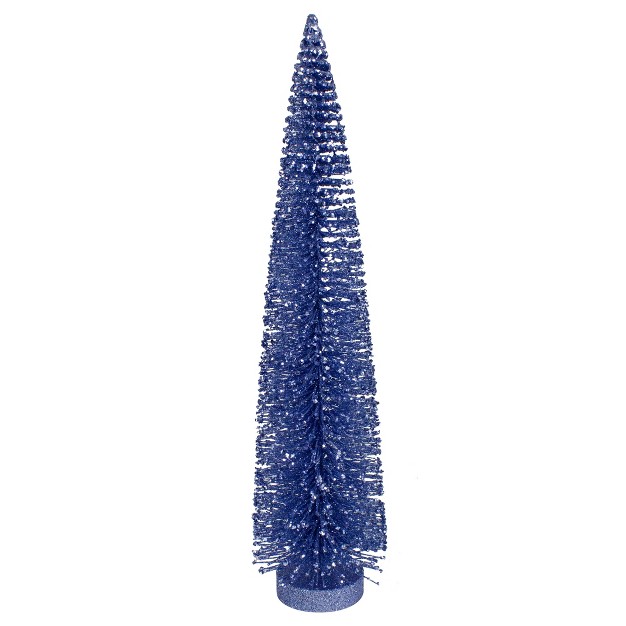 Blue Glitter Bottle Brush Sisal Christmas Tree