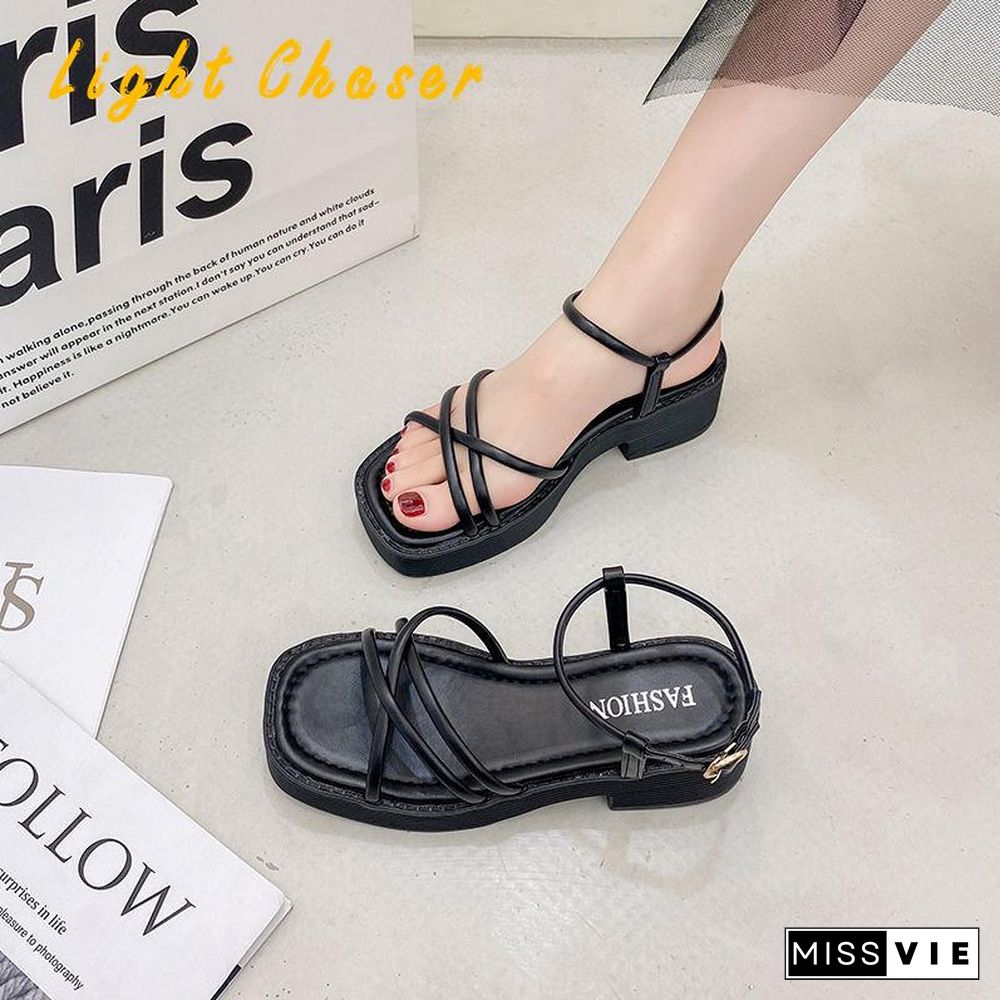 Women Sandals Fashion Wedge Platform Gladiator Sandals Open Toe Buckle Strappy Sandals Summer Shoes Women Sandalias Mujer