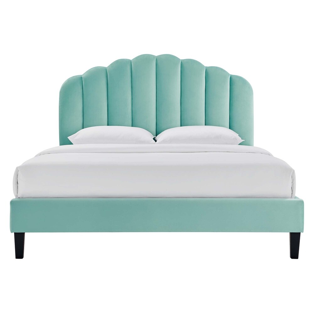 Daisy Performance Velvet Twin Platform Bed