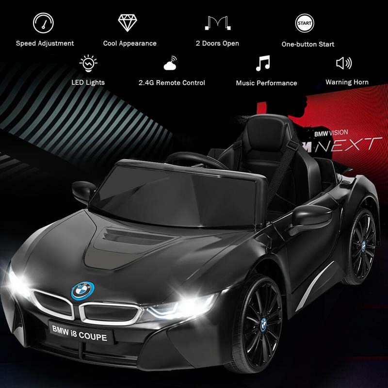 12V Licensed BMW I8 Coupe Kids Ride On Car Battery Powered Electric Vehicle with 2.4G Remote Control