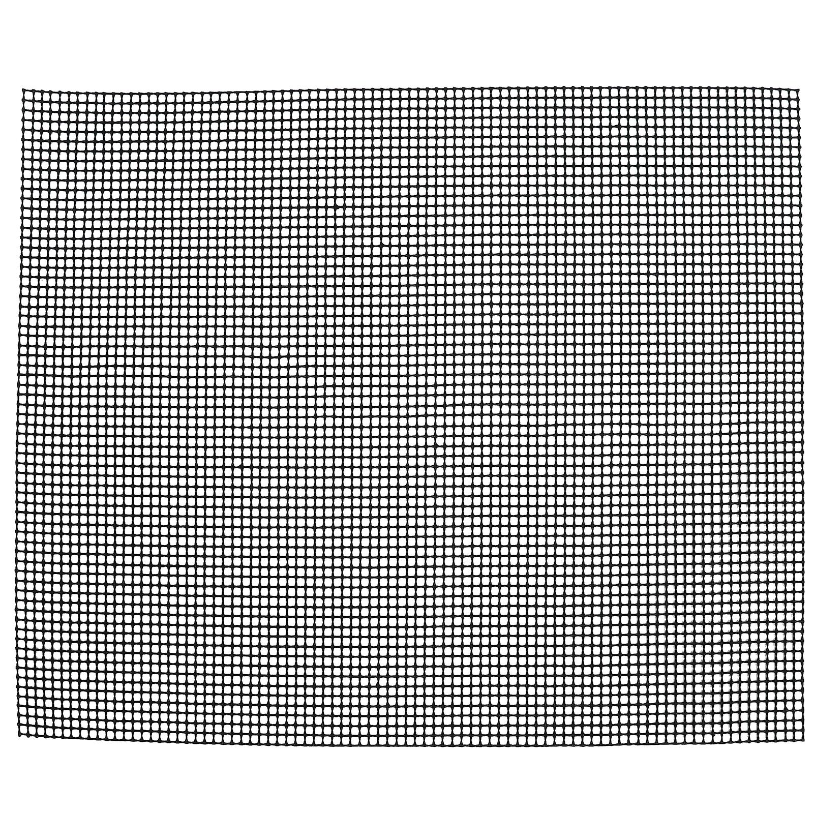 Food Grade Nonstick Grid Sheet Multifunctional Barbecue Grid Mat For Barbecue Outdoorblack 36x42cm