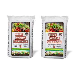 Brut Worm Farms Organic Worm Castings Soil Builder 30 Pound Bag (2-Pack) 2 x IC-PNPE-MSK3