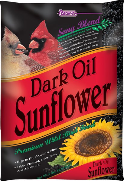 Brown's Song Blend Dark Oil Sunflower Seeds Bird Food