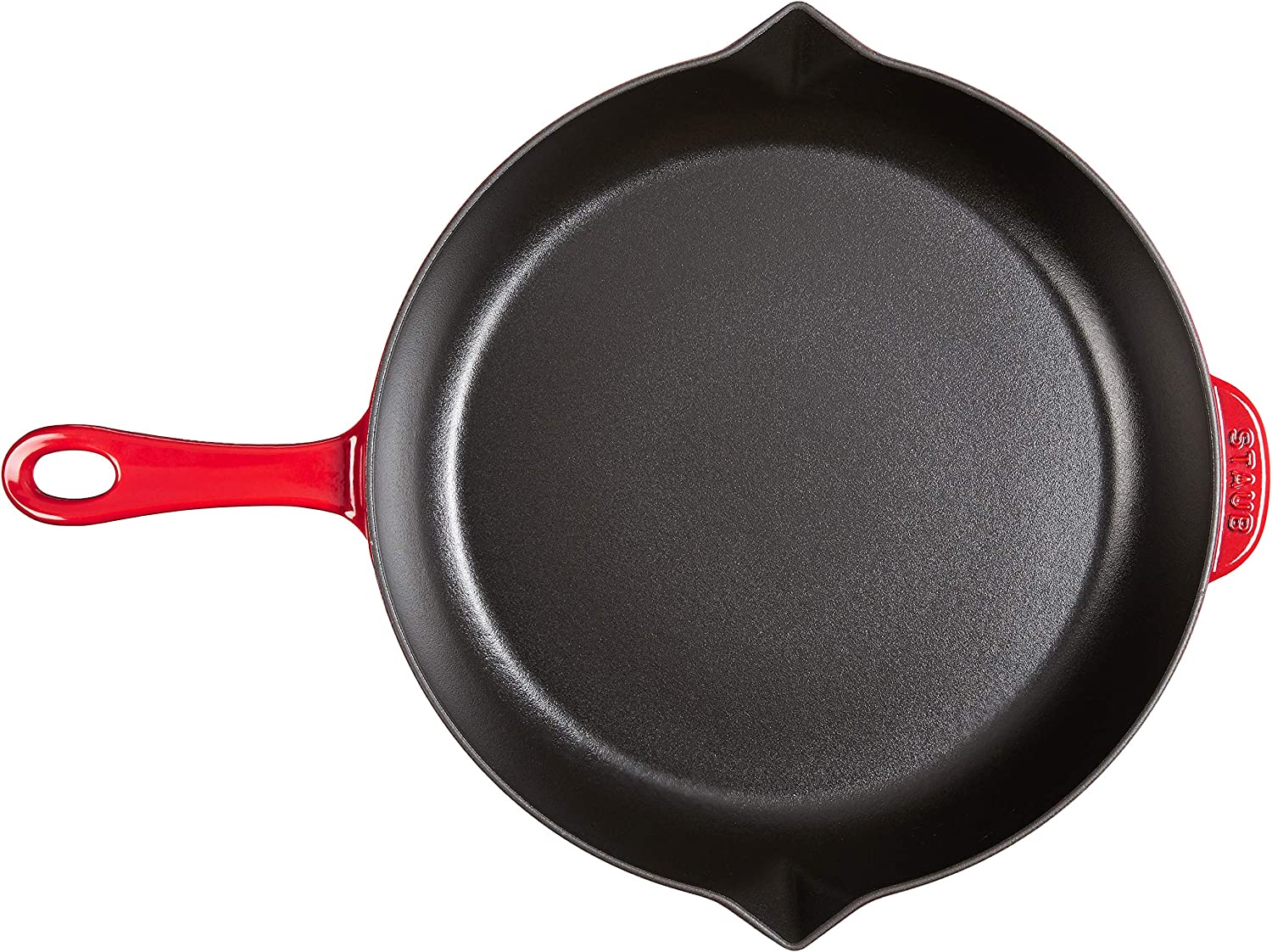 STAUB 1223006 STAUB Cast Iron Fry Pan， 12-inch， Cherry