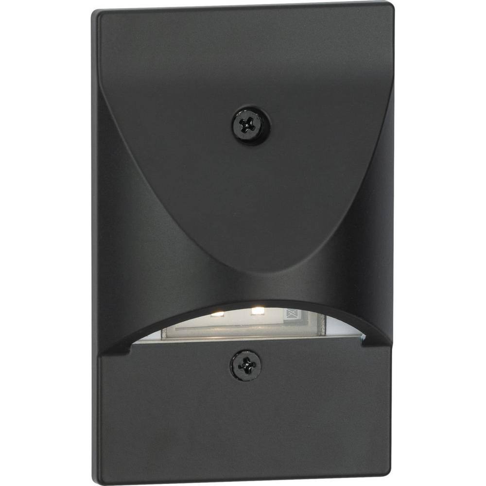 Progress Lighting 4.5-Watt 3000K Black Hardwired Integrated LED Wall or Step Light P660005-031-30