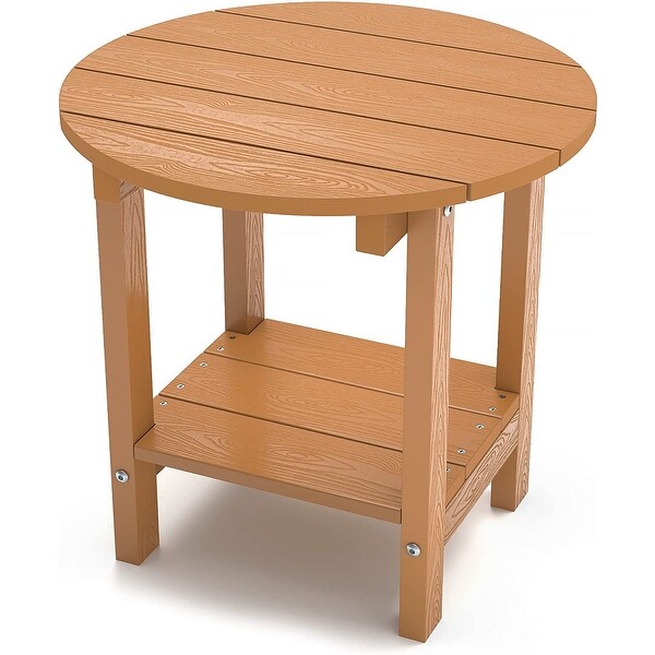 WINSOON All Weather HIPS Outdoor Side Tables 2-Tier Adirondack Tables End Tables