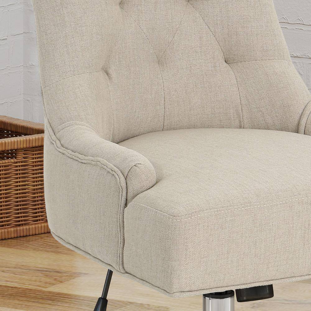 Noble House Americo Tufted Back Wheat Home Office Desk Chair 40966