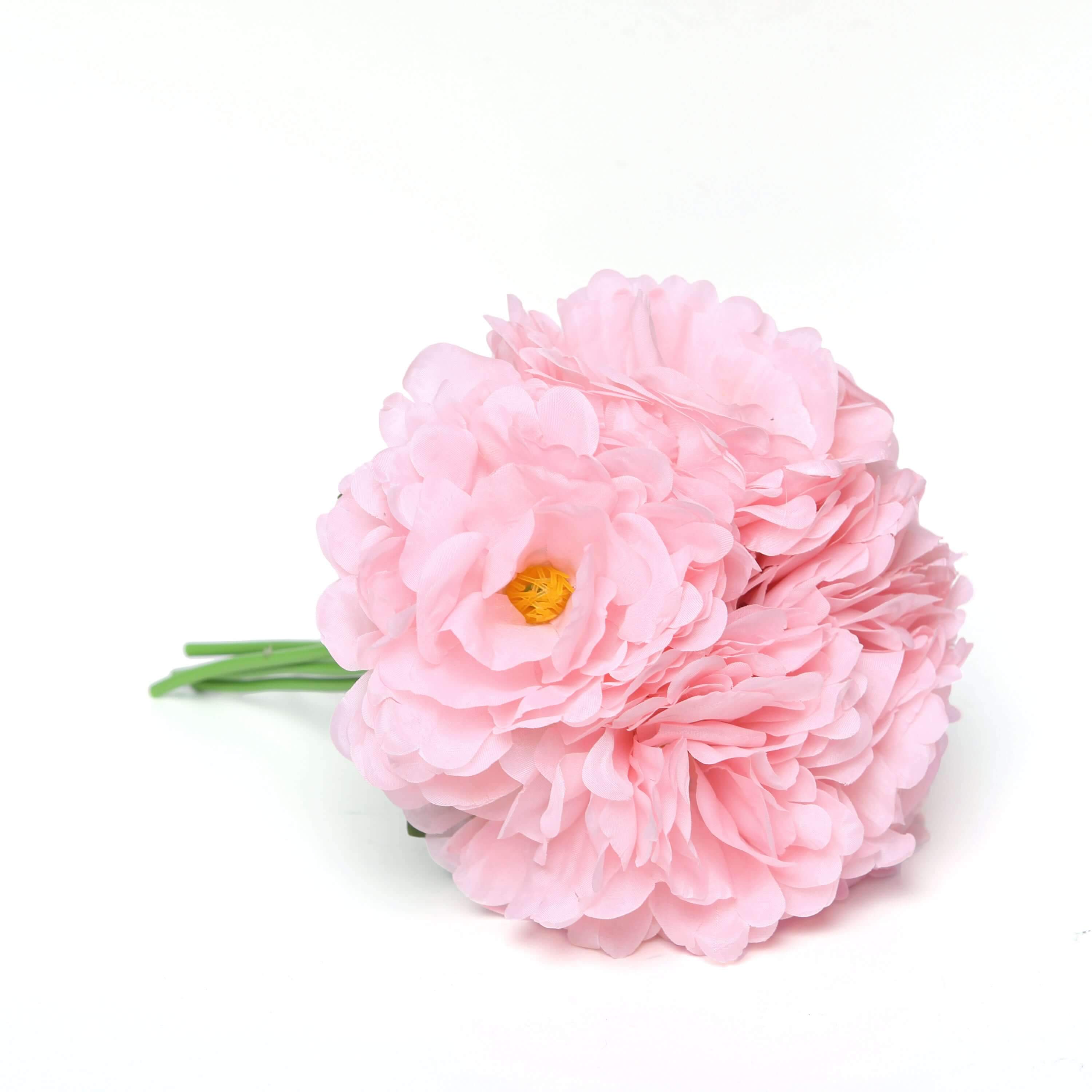 Pink Real Touch Artificial Silk Peonies Flower Bouquet 11