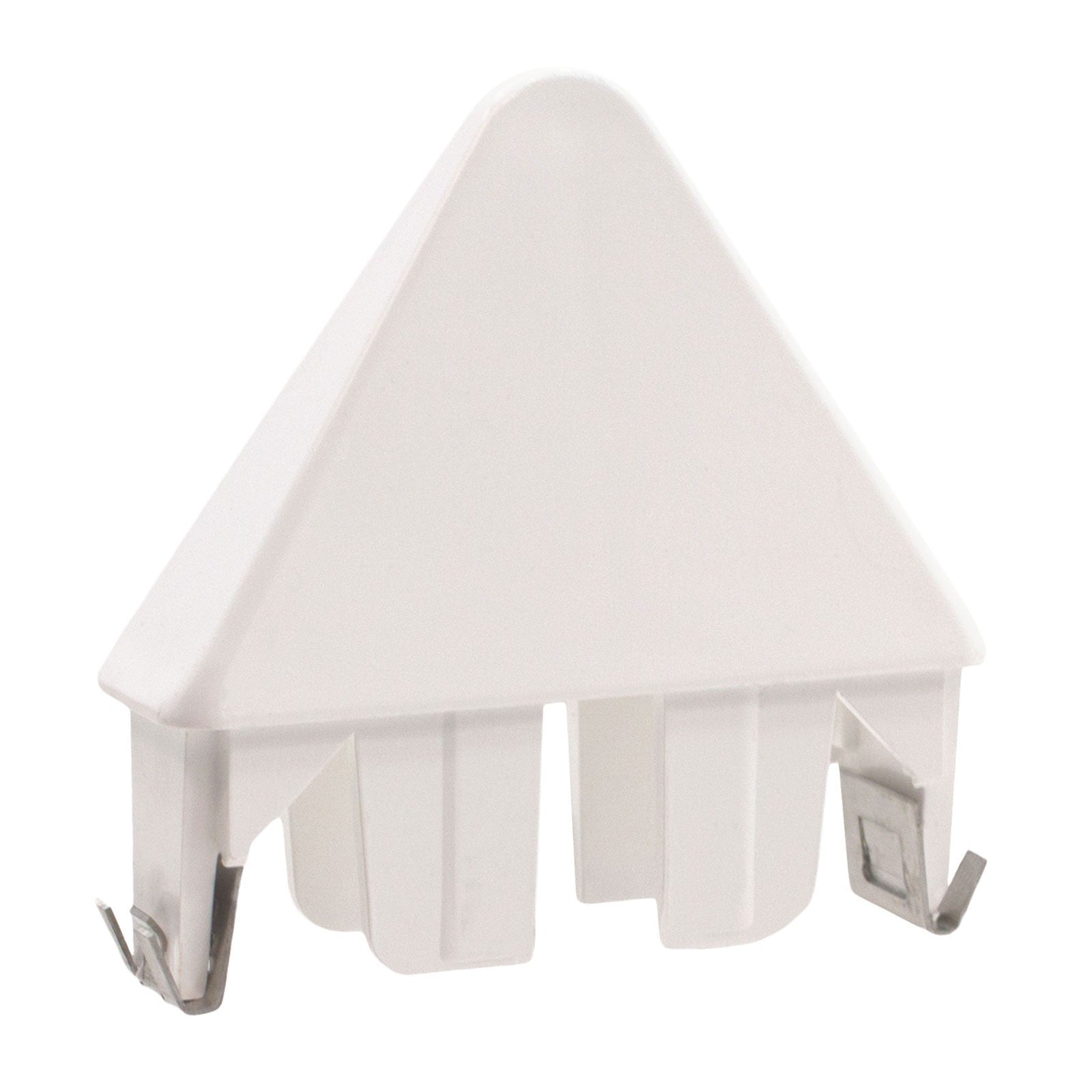 Plum Fittings White 7/8 Inch x 3 Inch Vinyl Sharp Point Picket Fence Caps | Self-Locking | Made in The USA | Pack of 6