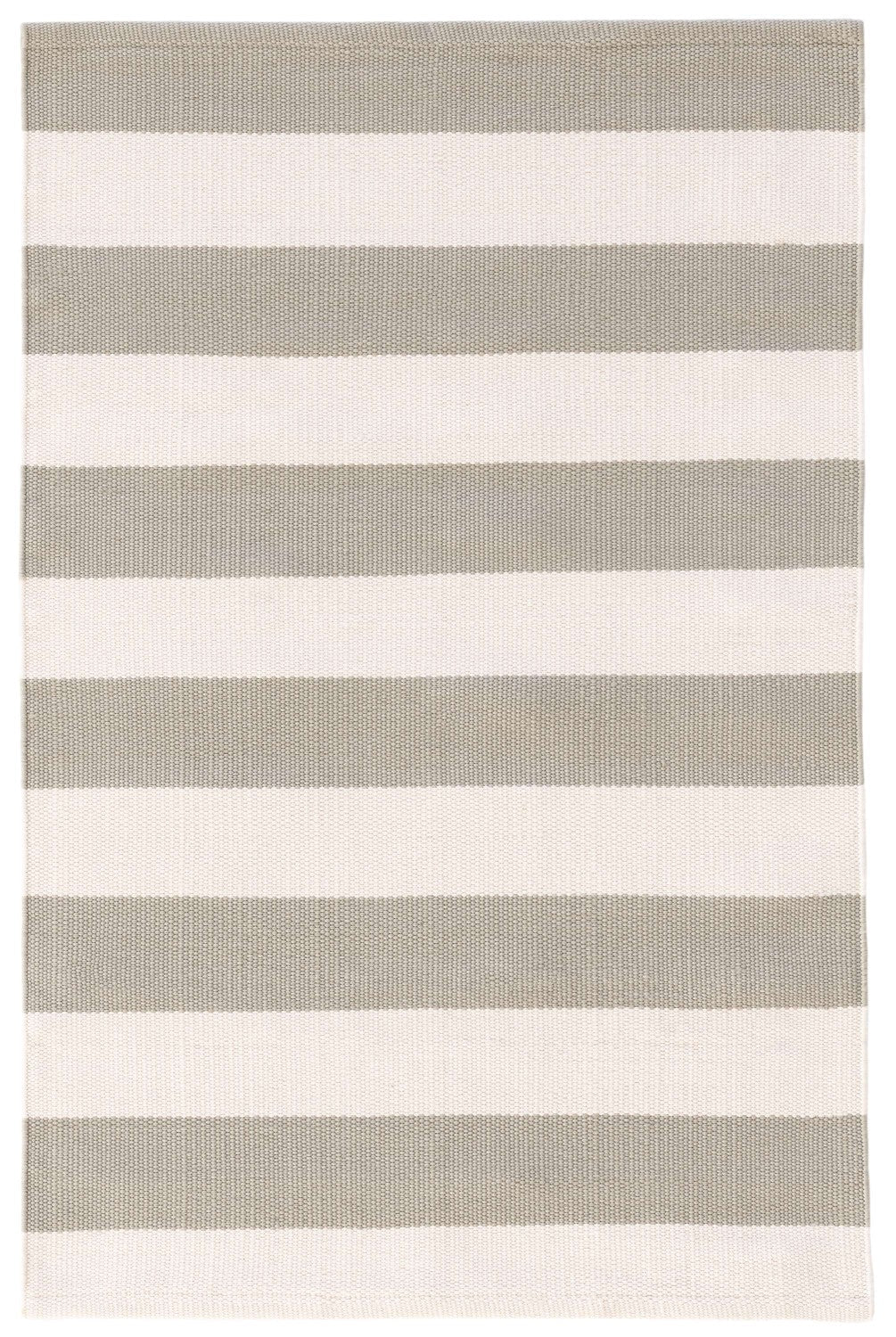 Catamaran Striped Platinum & Ivory Indoor/Outdoor Rug