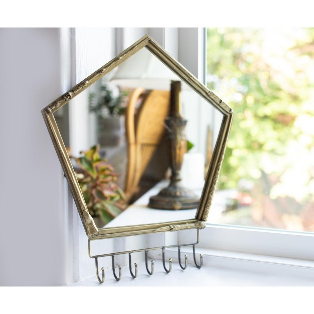 Ukonic Harry Potter Wand Wall Mirror With Jewelry Hooks Storage Rack