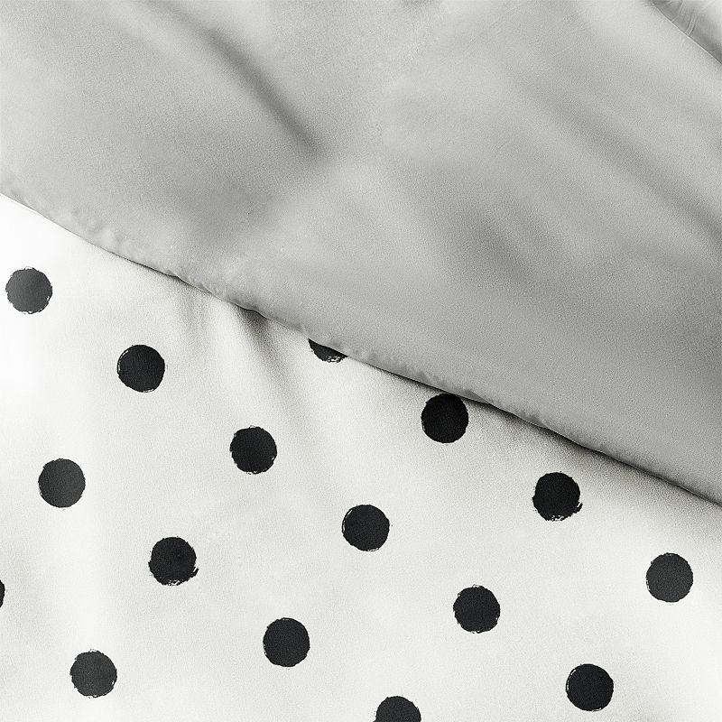 Home Collection Premium Ultra Soft Painted Polkadot Reversible Duvet Cover Set