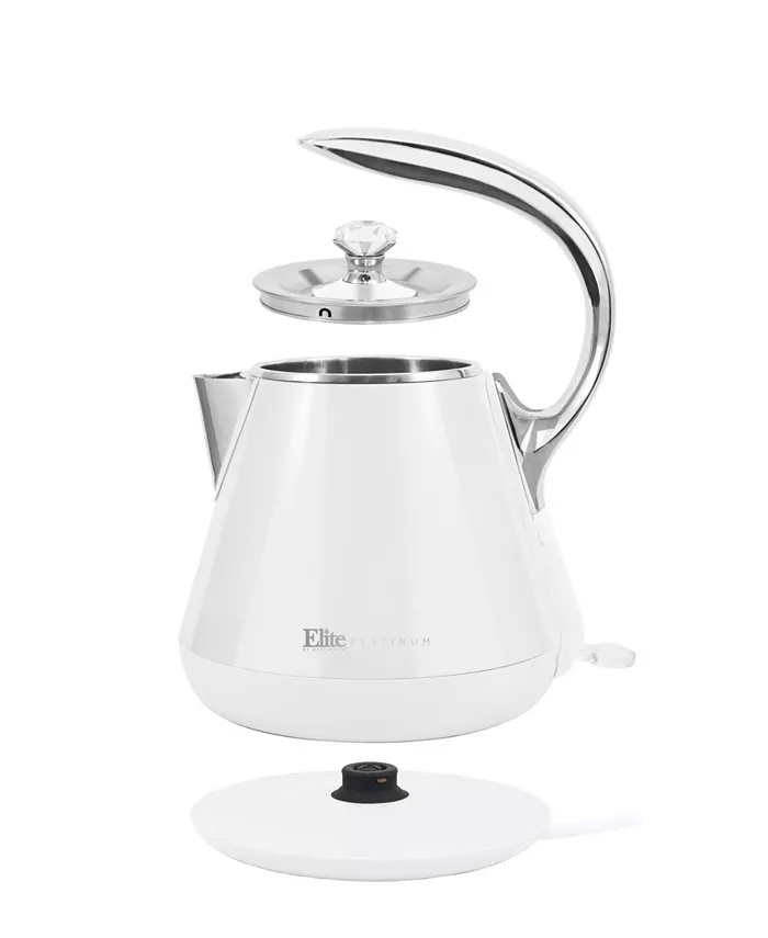 Elite Platinum 1.2L Cool-Touch Stainless Steel Electric Kettle White