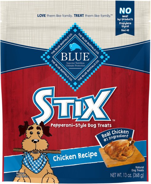 Blue Buffalo Blue Stix Chicken Recipe Pepperoni-Style Dog Treats