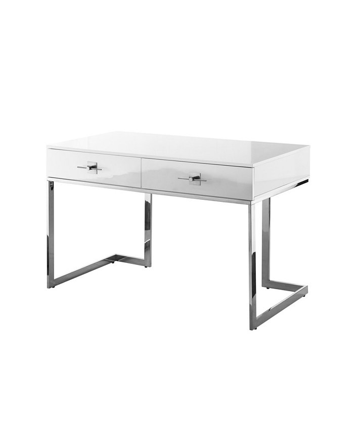 Nicole Miller Mandisa 2 Drawers Rectangular Writing Desk