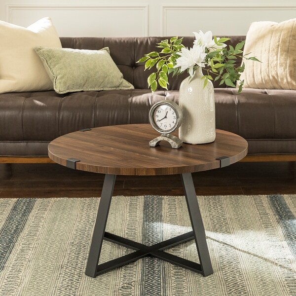 Middlebrook Designs Barnett Round Metal Wrap Coffee Table