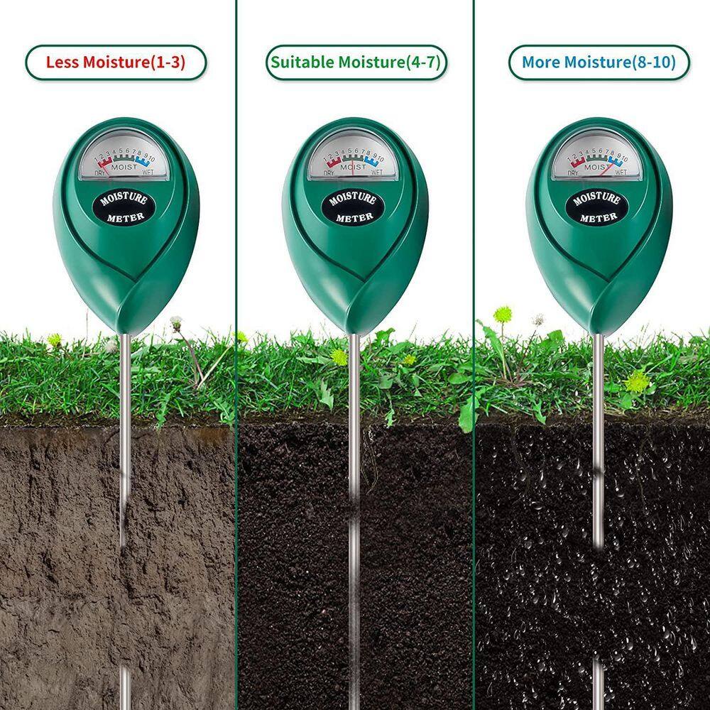 Soil Moisture Meter Plant Moisture Monitor for Garden Lawn Farm Indoor and Outdoor Green No Battery Required B09VC2825P